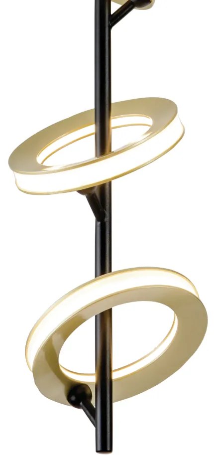 Pendente Anillo 20X61Cm Vertical Led 40W 3000K Bivolt Alumínio Preto E...