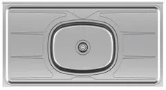 Pia de Cozinha Com Cuba e Válvula Bali 100cm Aço Inox - Ghel Plus