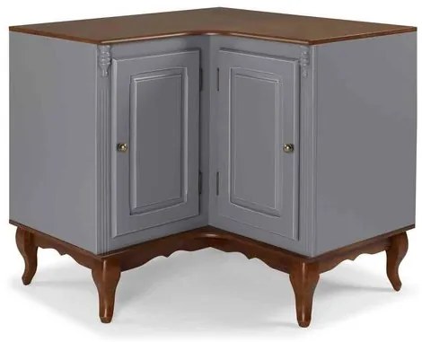 Balcao de Canto Cinza Escuro 2 Portas 95cm - 59810 Sun House