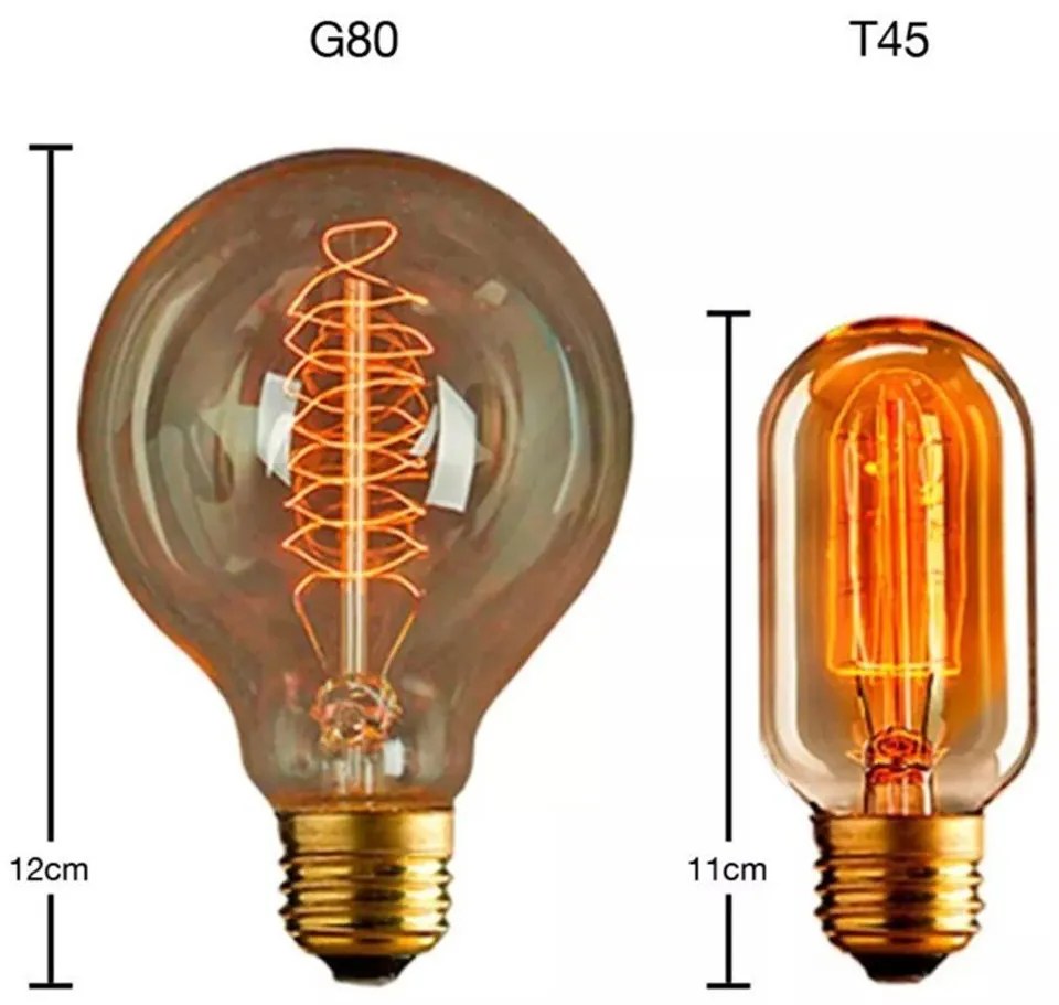 Luminária Lustre Retro Md-4162/4 Suporte Para Lâmpada / Não Inclusa - Bivolt