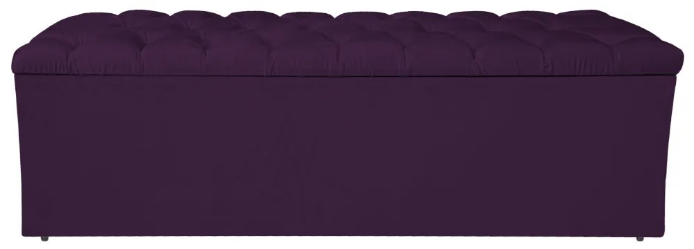 Calçadeira Estofada Liverpool 195 cm King Size Suede Roxo - ADJ Decor