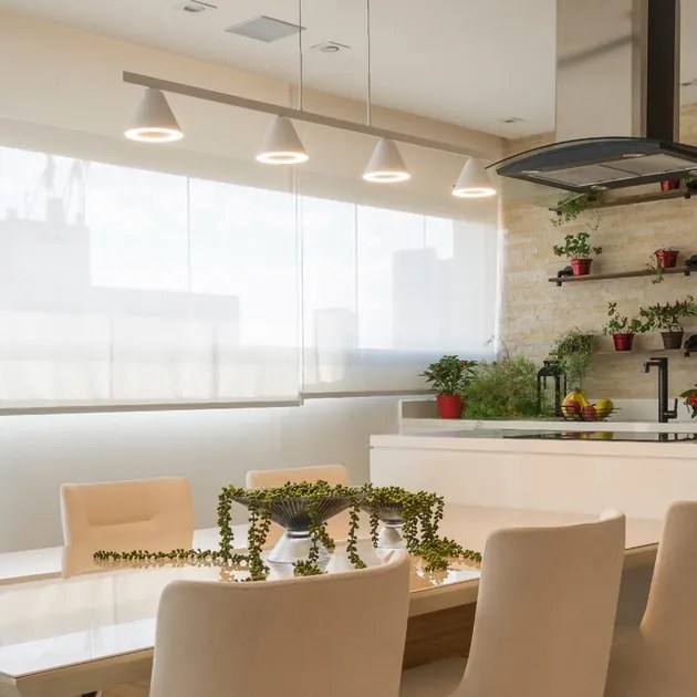 Pendente Led Metal Alumínio 38w 3000k Flora - BRANCO
