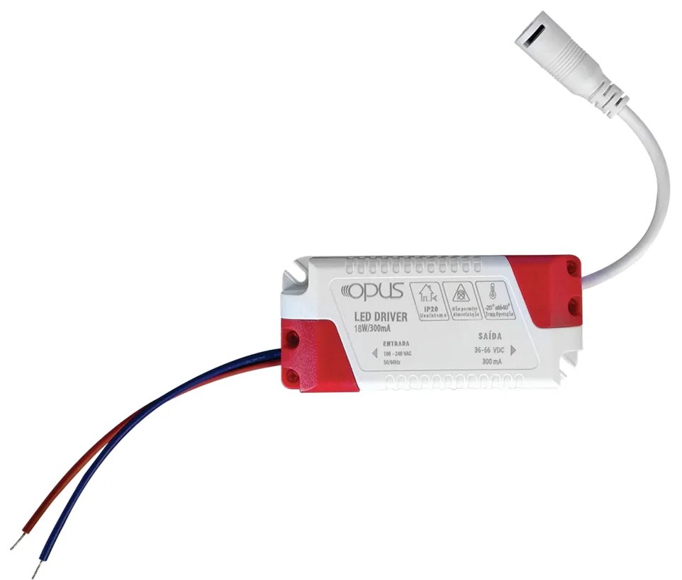 Luminária De Embutir Redondo 18W 4000K Led Bivolt Ø22X2,5Cm Downlight... (Branco)