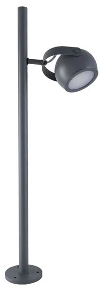 Balizador Aluminio Cinza Concreto Ip54 Spot