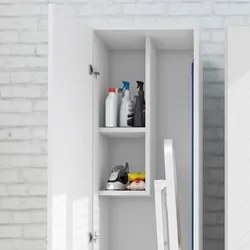Armário Multiuso 1 Porta 2 Prateleiras AM3107 Branco - Tecno Mobili