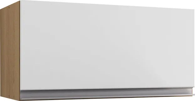 Armário Cozinha Aéreo Geladeira 60cm Basculante Leticia Amêndoa/Branco A01 - D'Rossi