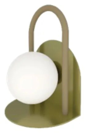 Arandela Graça 19X26X19Cm 01Xg9 Globo 10Cm - Usina 90040/1 (CP-M - Champanhe Metálico, Branco (Fosco))