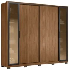 Guarda Roupa Casal 267cm Loreto Flex D02 Nogueira/Nude - Mpozenato