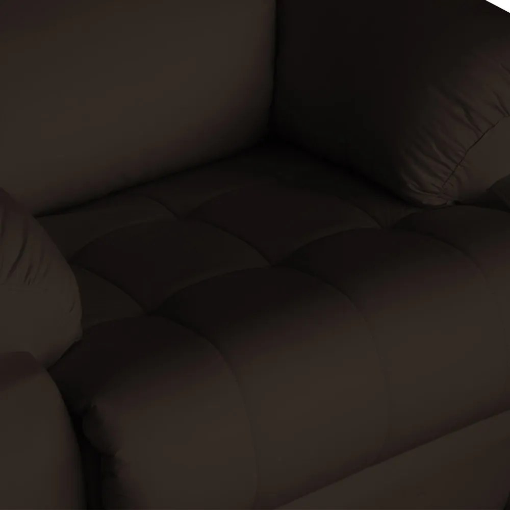 Poltrona Decorativa Magnum Reclinável Elétrica com Massagem Suede Marrom