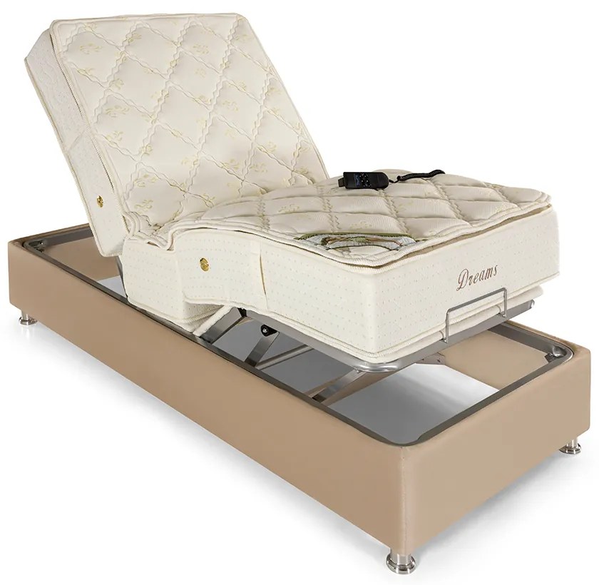 Cama Box e Colchão Articulada 101x203x63cm Dreams Mh1430 C/ Massagem H03 - D'Rossi