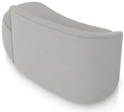 Sofá 2 Lugares Para Sala 140cm Orgânico Wendi Suede Cinza I01 - Mpoze