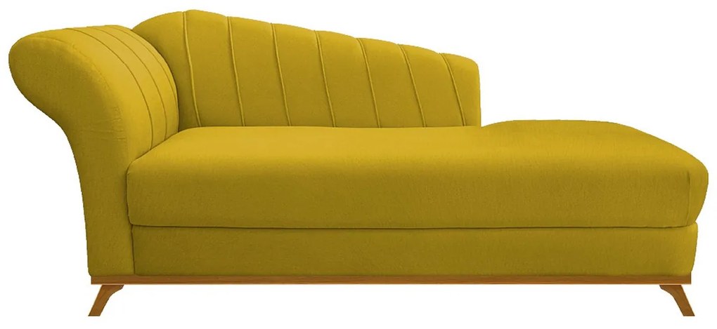 Recamier Vanessa 160cm Lado Direito Suede Amarelo - ADJ Decor