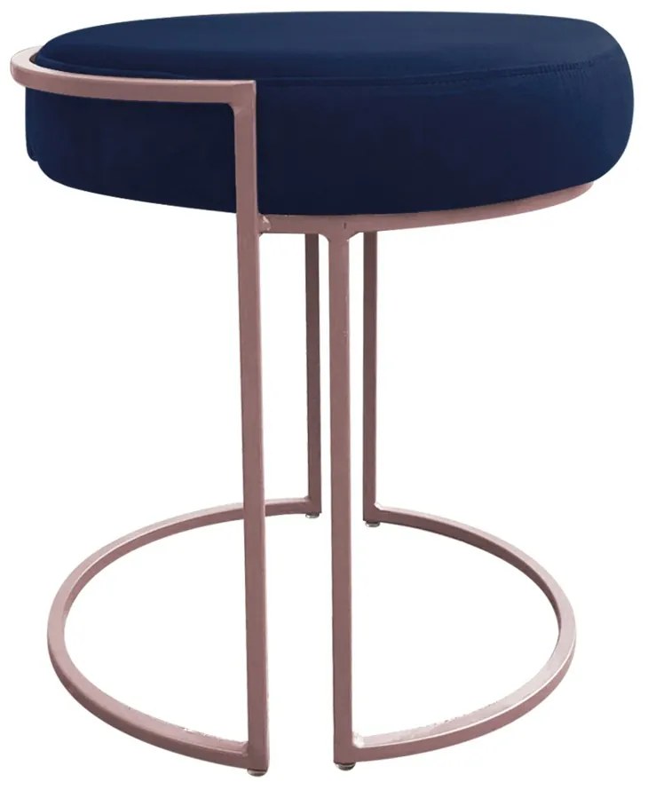 KIT 02 PUFF LOVE SUEDE BASE ROSE DROSSI - Azul Marinho