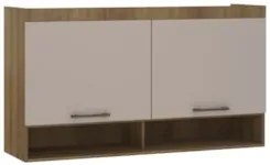Armário Aéreo Ponte Modulado 145cm Delphi Avelã/Cinnamon L01 - Mpozena