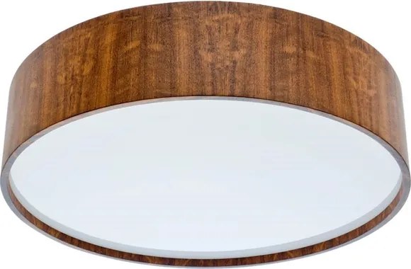 Plafon De Sobrepor Madeira Imbuia Ø50cm Cilíndrico