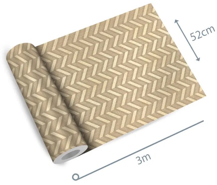 Papel de Parede Zig Traço Madeira