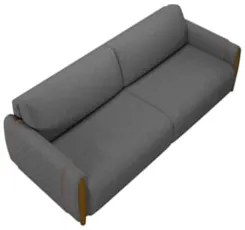Conjunto Sofá 3 Lugares 223cm e Poltrona 98cm Amaranto Z32 Linho Cinza