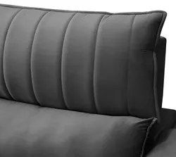 Sofá Retrátil 3 Lugares com Porta Copo 250cm Andes F05 Veludo Grafite