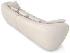 Sofá 3 Lugares 272cm Orgânico Pé Madeira Yume Suede Bege Z55 - Mpozena