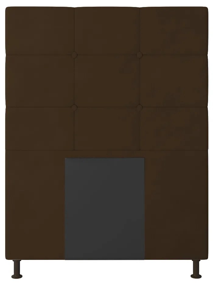 Cabeceira Stambul Para Cama Box Solteiro 90 cm Suede - D'Rossi - Marrom
