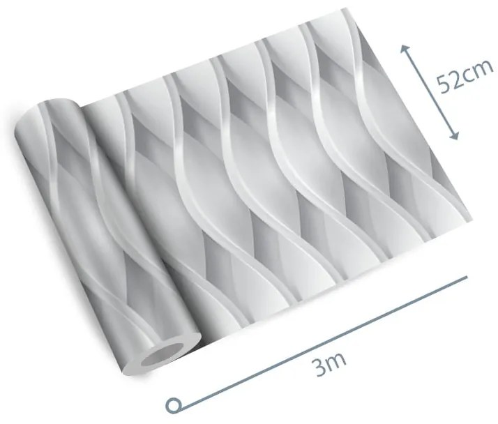 Papel de Parede Ondas Horizontais 0.52m x 3.00m