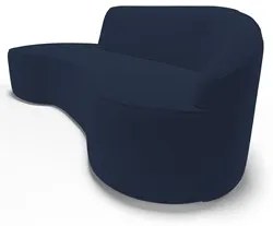 Sofá Living  4 Lugares 300cm Braço Direito Mozart D06 Veludo Azul - Mp