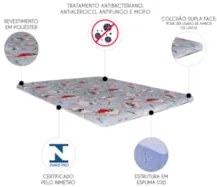 Colchão Casal 138x188x6 Colchonete Espuma D20 Sereno U01 - Mpozenat