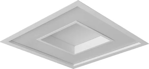 Plafon Led De Embutir Quadrado Branco 25,2W 3000K New Chess