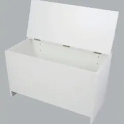 Caixa de Lenha com Encosto Branco - Completa Móveis