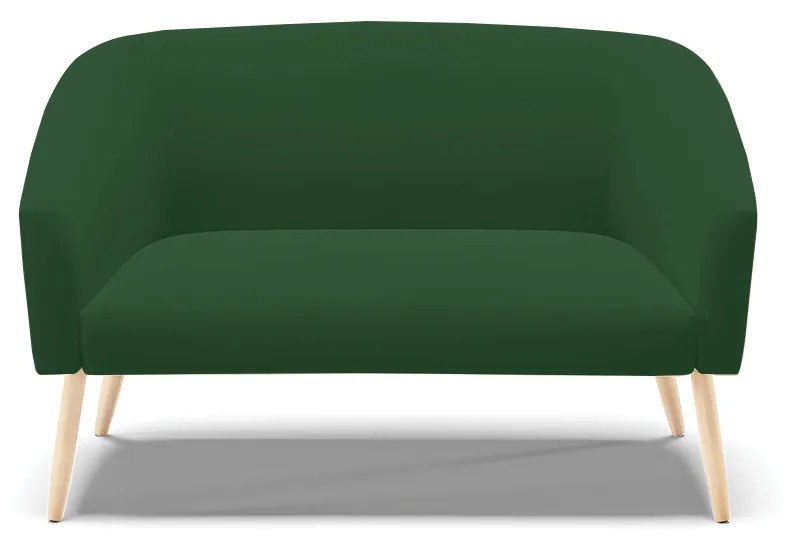 Namoradeira 02 Lugares Stella Veludo Pés Palito Natural D03 - D'Rossi - Verde