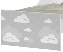 Mini Cama Infantil 148x68cm Com Proteção Lateral Nuvens K06 - Mpozenat