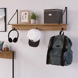 Prateleira Decorativa Multiuso Estilo Industrial Tube Vermont/Preto -