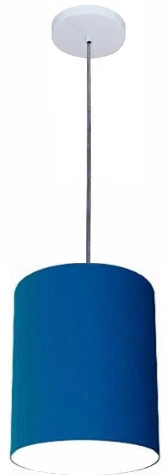 Lustre Luminária Pendente Vivare Free Lux PE-4102BR Cúpula em Tecido 13x30cm