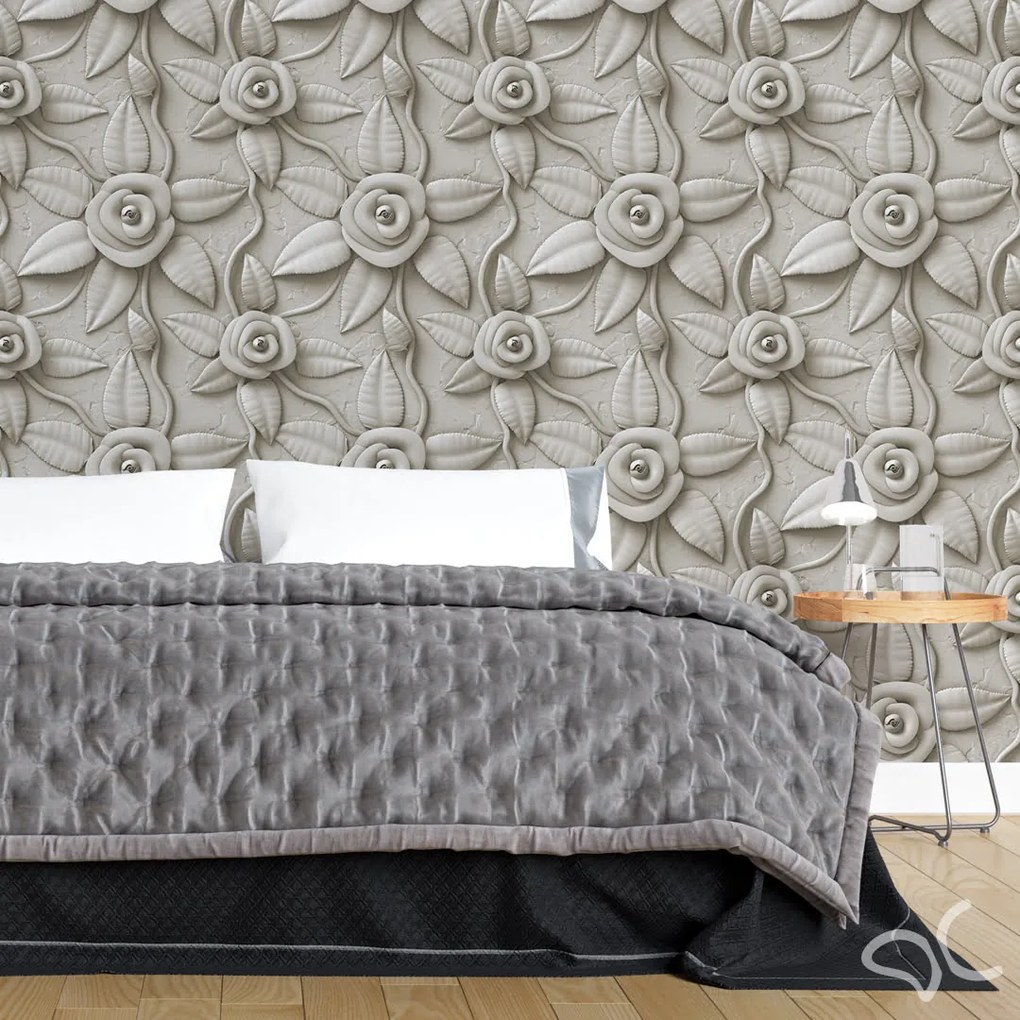 Papel de Parede Melissa Floral 3D 0.52m x 3.00m