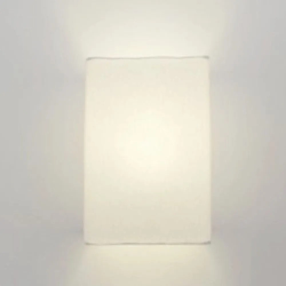Arandela Retangular Retro Md-2029 Cúpula em Tecido 18x10x30cm Branco - Bivolt