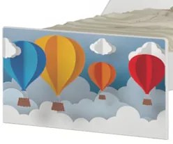 Mini Cama Infantil 148x68cm Com Proteção Lateral Balões K06 - Mpozenat