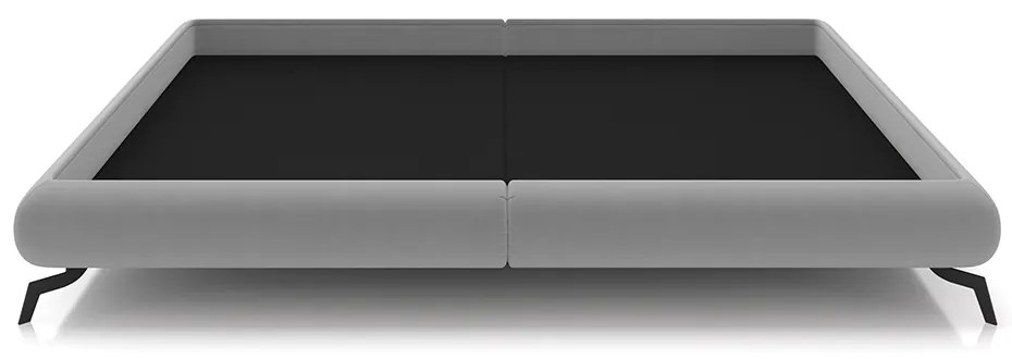 Cama Queen Size Avulsa Bezos Madeira Imunizada Pés em Aço Revestimento Veludo Cinza G91 - Gran Belo
