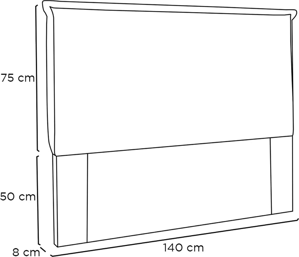 Cabeceira Estofada Nápoles 140cm Casal Suede - ADJ Decor