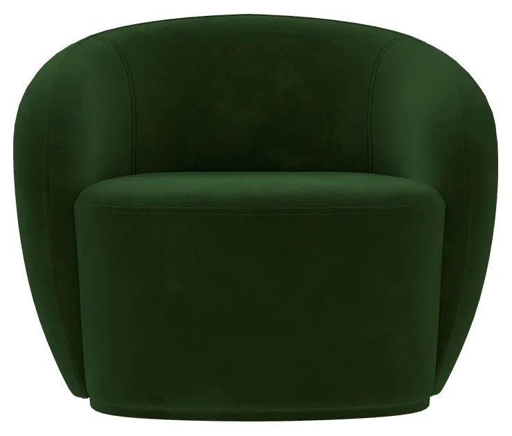 Poltrona Decorativa Sala de Estar Íbis Encosto Fixo Veludo Verde G33 - Gran Belo