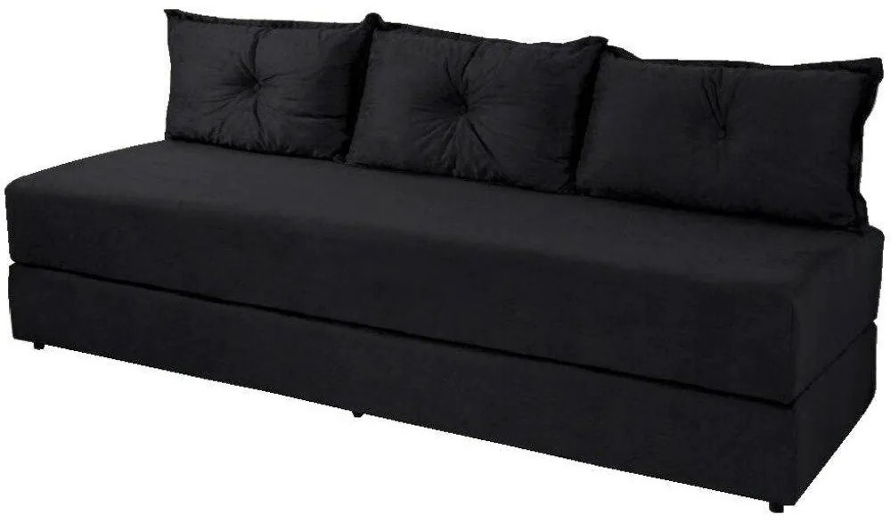 Sofá Cama Bicama 3 Lugares Casal Sofanete Suede Orthovida (Bege, Liso)