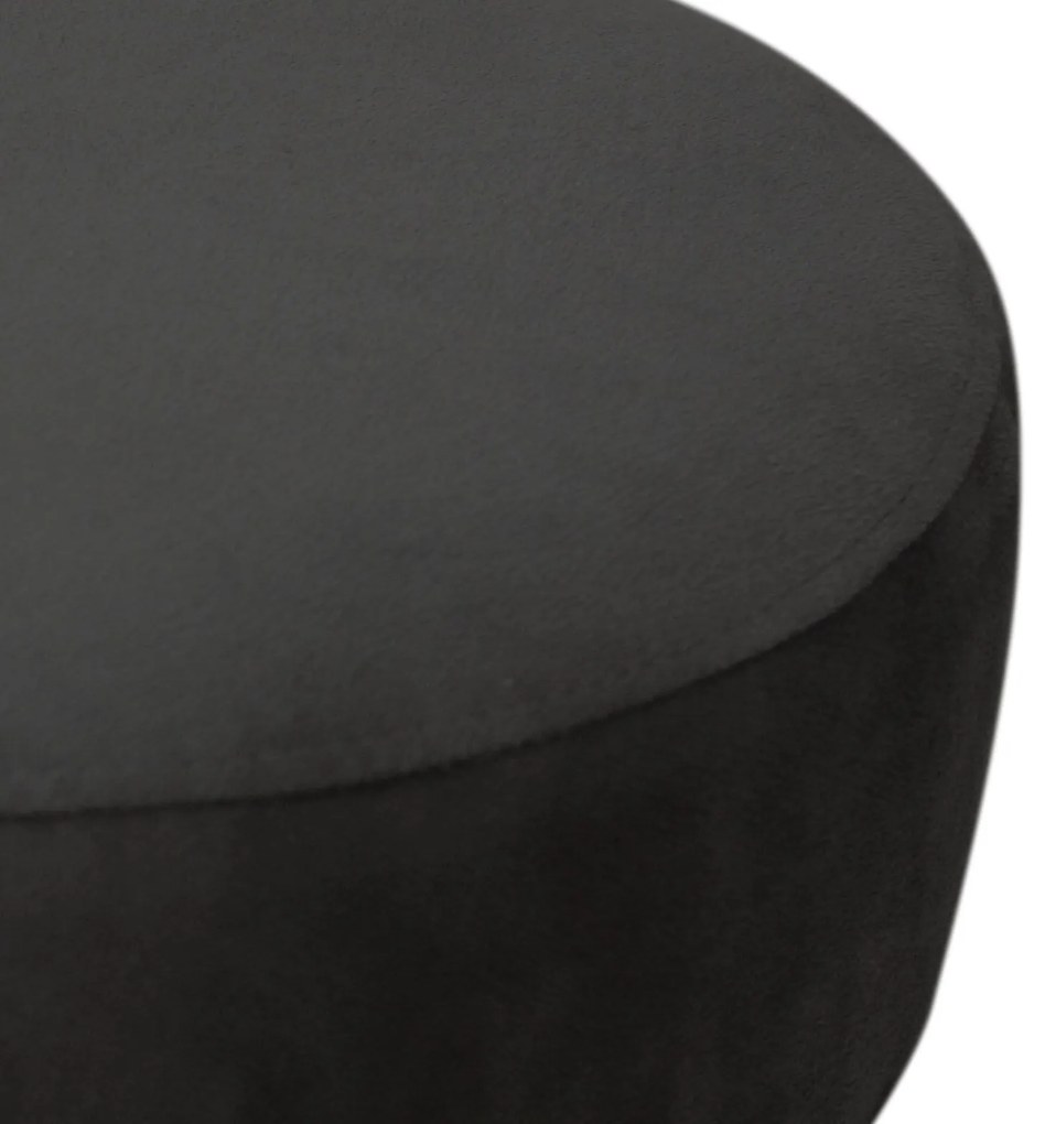 Puff Decorativo Pés Palito Irlanda Preto - Sheep Estofados - Preto