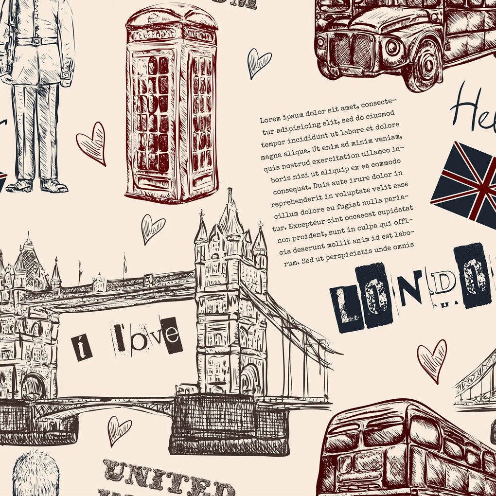 Papel de parede adesivo casual Londres