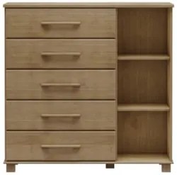 Cômoda Para Quarto 125cm 1 Porta 4 Gavetas Eduarda Freijó F07 - Mpozen