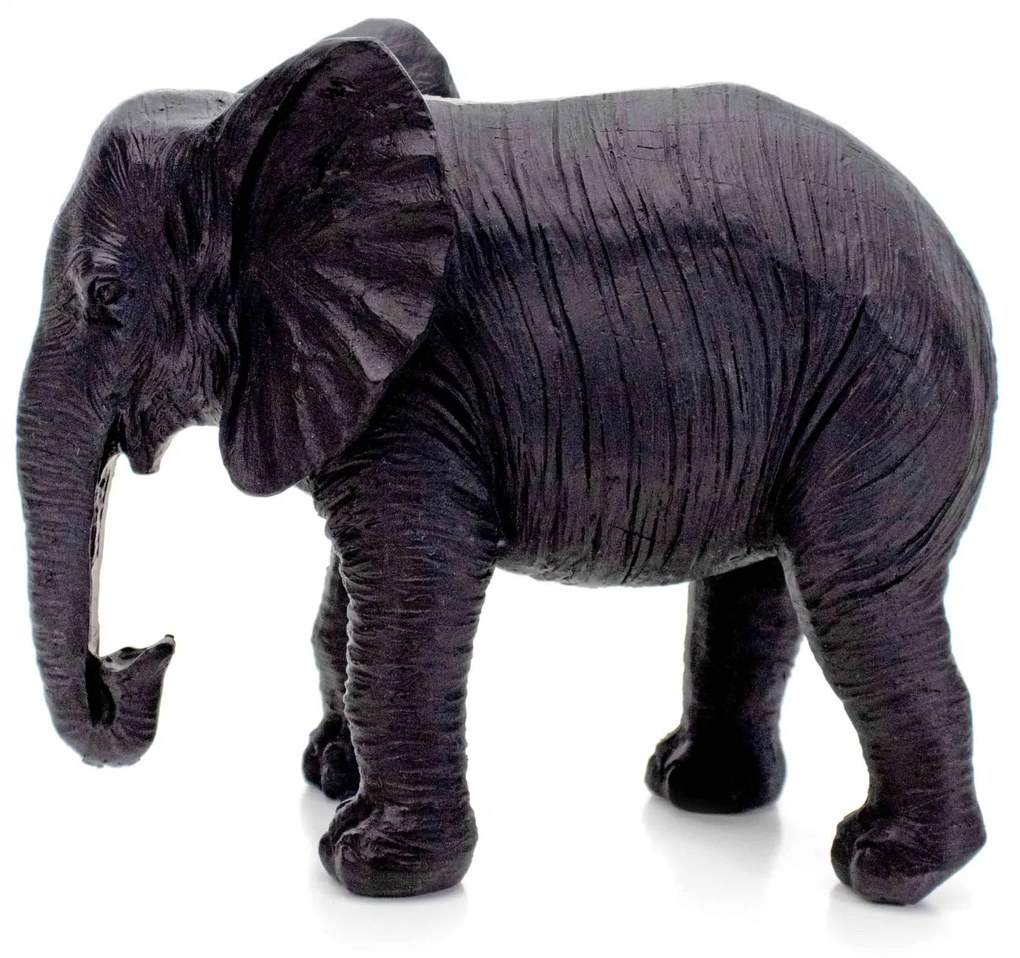 Escultura Decorativa Elefante em Poliresina 14x17 cm - D'Rossi