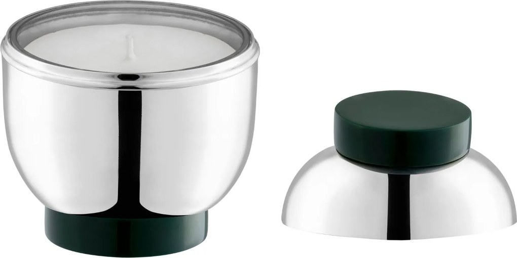 Porta Velas Volupté Prata C/ - Resina Verde  Resina Verde