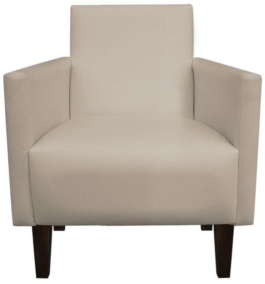 Poltrona Jade Corino Bege Pes Chanfrado Tabaco M11 - D'Rossi