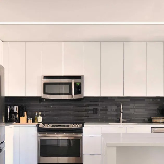 Perfil Led Embutir Aluminio Branco 28W 200Cm 24V Fit25 - LED BRANCO NEUTRO (4000K)