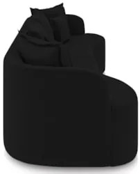 Sofá 3 Lugares 230cm Orgânico Quito Z08 Veludo Preto - Mpozenato