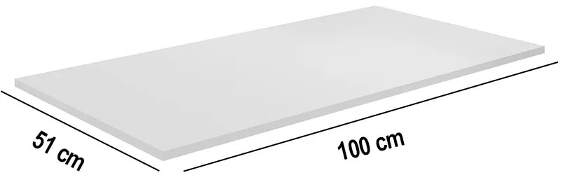 Tampo Balcão de Cozinha 100x51cm A01 - D'Rossi - Branco