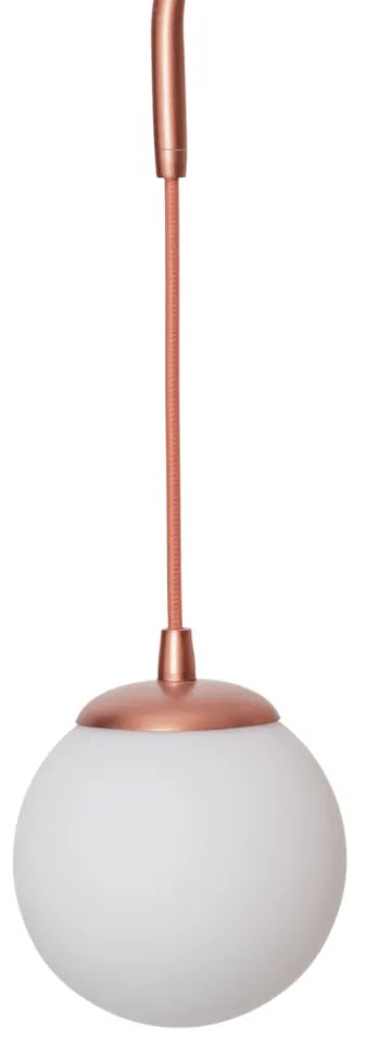 Arandela Malu 14X54,9X36Cm 1Xg9 Braço Haste Alumínio E Globo Ø12Cm - U... (CB-M - Cobre Metálico, FOSCO)
